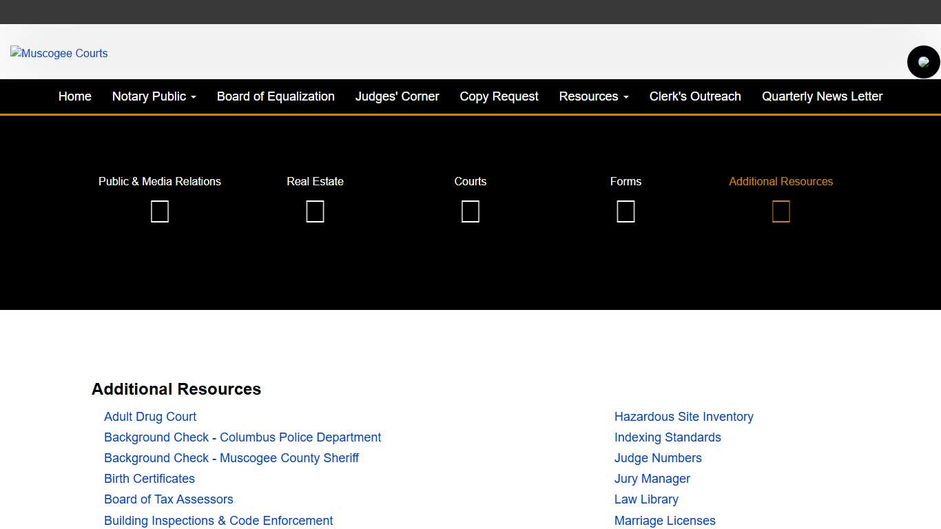 Muscogee County Clerk of Superior Court Additional Resources